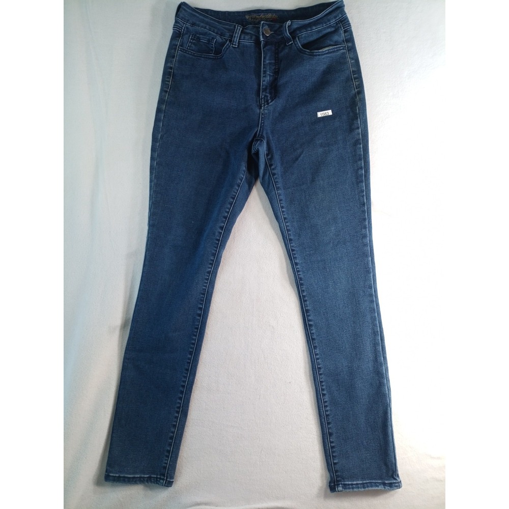 Women With Control Skinny Jeans Womens 8 Blue Stretch Denim Pants Mid Rise(P)